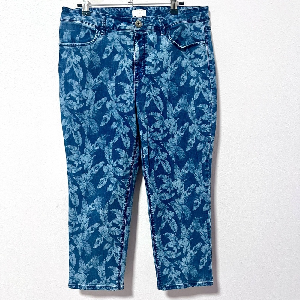 Christian Siriano for J Jill Ankle Cropped Jeans in Blue 12